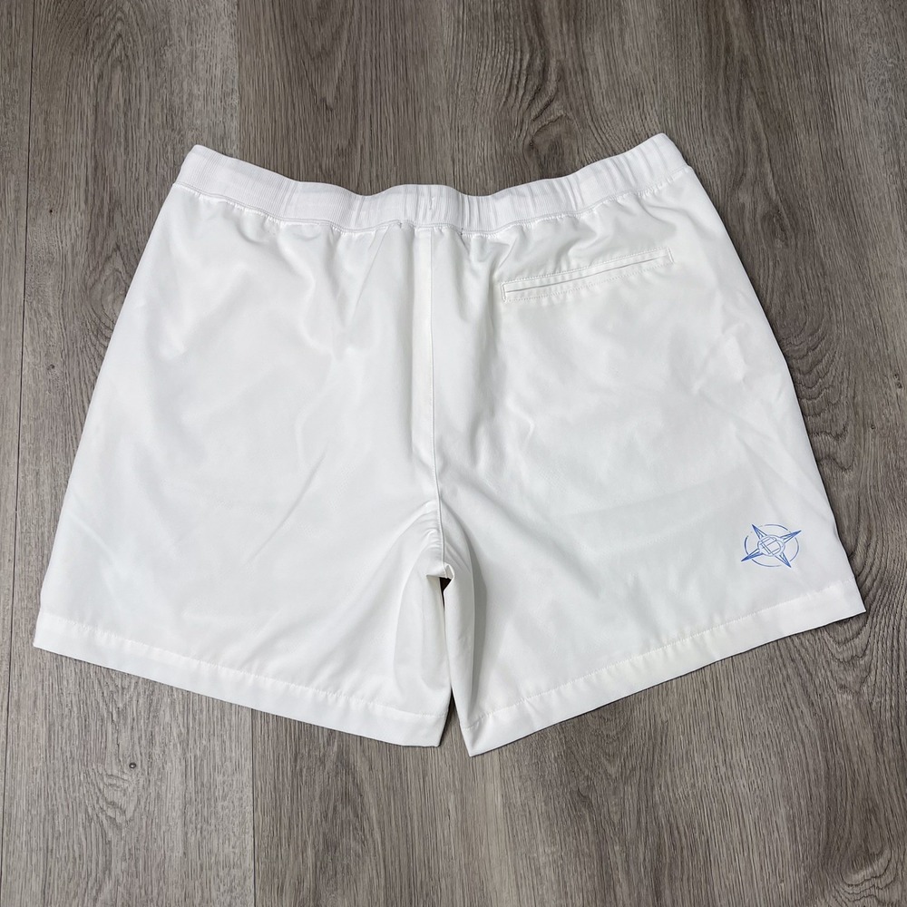 B Draddy Sport Mesh Lined Shorts Mens Size Xtra Large Inseam 6" White - Picture 10 of 14